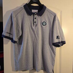 Starter MLB Major League Baseball Vintage 90's Seattle Mariner Embroidered Polo